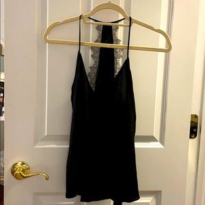 BCBG Maxazria black lace cami